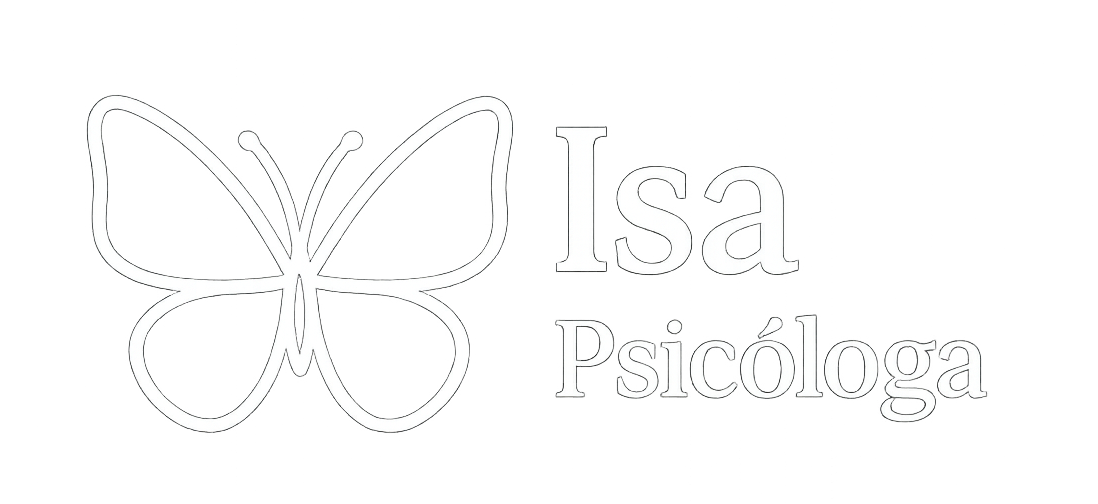 Logo en blanco Isa psicologa en Salamanca